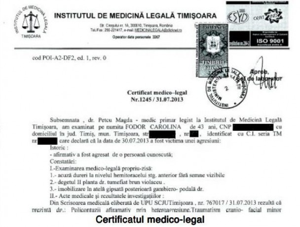 certificat medico-legal