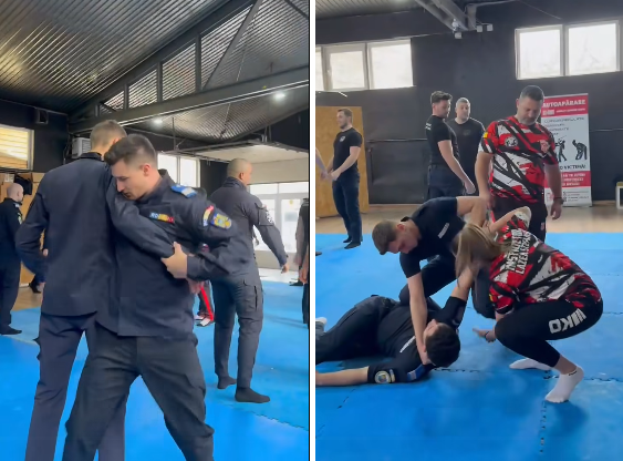 Jandarmii timișoreni, antrenamente alături de profesioniștii Clubului Sportiv Dinamo (video)