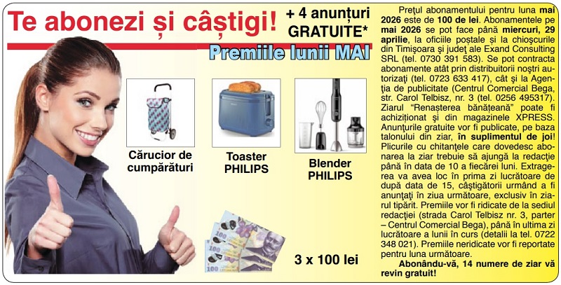 abonamente renasterea banateana mai 2026