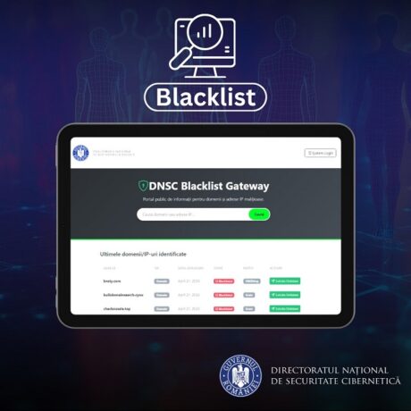 DNSC lansează sistem nou de raportare și listă publică pentru domenii periculoase online