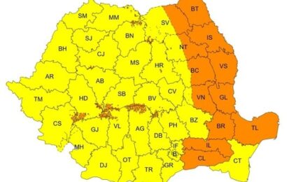ANM - Toată ţara se va afla duminică sub avertizare de vânt