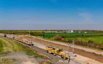 Noi progrese pe calea ferată Lugoj - Timișoara Est. Un tronson modernizat a fost deschis circulației feroviare