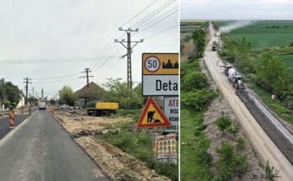 Lucrări de consolidare pe DN 59B, sectoarele Livezile - Deta şi Livezile - Cruceni