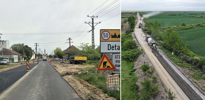 Lucrări de consolidare pe DN 59B, sectoarele Livezile - Deta şi Livezile - Cruceni