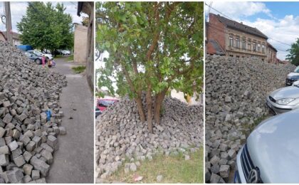 Șantierul din Piața Traian îngroapă promisiunea de “regenerare verde” sub munți de piatră cubică