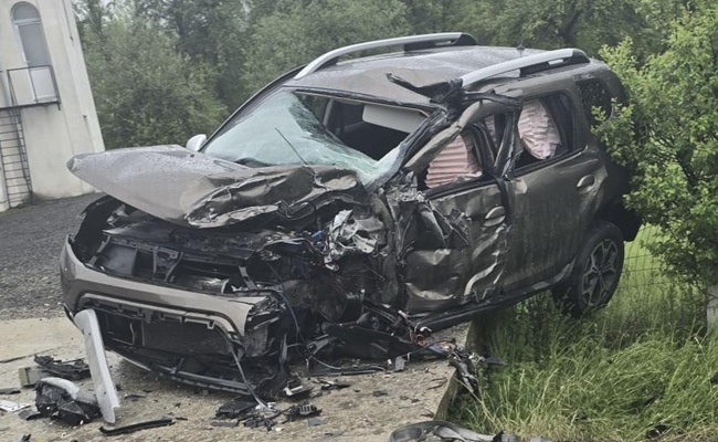 Accident extrem de grav pe un drum din Banat (foto)