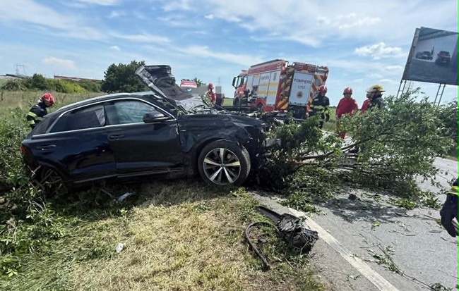 Accident extrem de grav pe un drum intens circulat din vestul țării (foto)