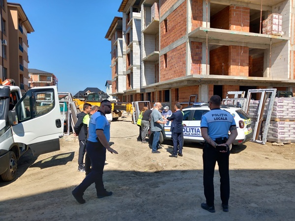 Amplă acțiune de control pe șantierele din Giroc, au fost aplicate sancțiuni. Foto