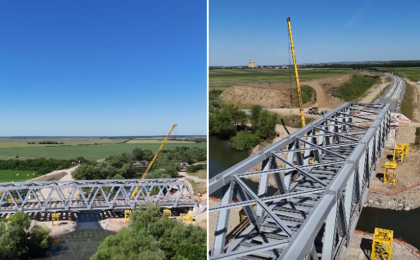 Modernizarea infrastructurii feroviare pe Lotul 2 Lugoj - Timișoara continuă cu intervenții la podul peste Bega