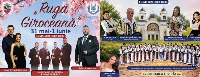 Rugă mare la Giroc! Artiști îndrăgiți vor aduce pe scenă farmecul autentic bănățean