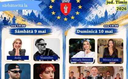 Sărbătoare de Ziua Europei, la Sânnicolau Mare, concerte cu artiști cunoscuți