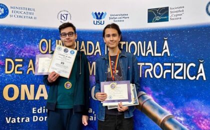 Noi performanțe! Doi elevi din Timișoara s-au întors cu aur de la Olimpiada Națională de Astronomie și Astrofizică!
