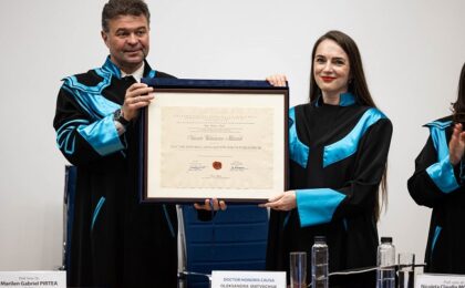 Oleksandra Matviiciuk, laureată a Premiului Nobel pentru Pace, a primit titlul de Doctor Honoris Causa al UVT
