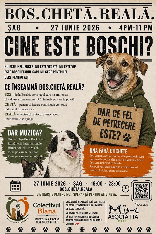 Petrecere caritabilă pentru animăluţele aflate în nevoie şi pentru o ambulanţă mobilă