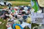 Deșeuri abandonate pe câmp, lângă Timișoara. Cel care le-a aruncat a fost identificat și amendat cu 15.000 de lei