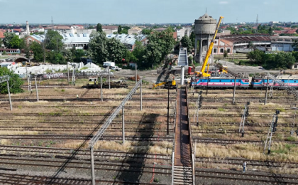Lucrările pe Lotul 3 Timișoara Est – Ronaț Triaj avansează în mai multe zone ale șantierului