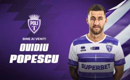 Ovidiu Popescu, fost jucător la ACS Poli, FCSB, "U" Cluj și UTA, a devenit alb-violet. Dinu Bara: „Aducem băieții acasă!" 17 Ovidiu Popescu, fost jucător la ACS Poli, FCSB, "U" Cluj și UTA, a devenit alb-violet. Dinu Bara: „Aducem băieții acasă!"