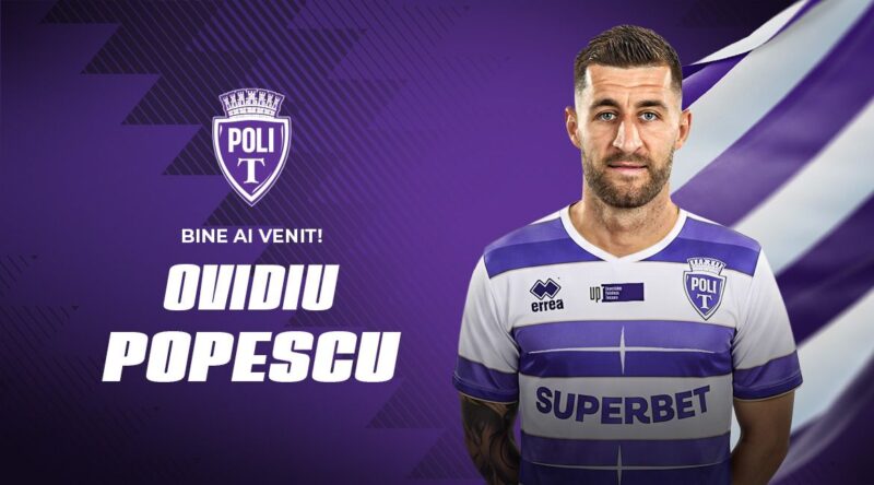 Ovidiu Popescu, fost jucător la ACS Poli, FCSB, "U" Cluj și UTA, a devenit alb-violet. Dinu Bara: „Aducem băieții acasă!" 1 Ovidiu Popescu, fost jucător la ACS Poli, FCSB, "U" Cluj și UTA, a devenit alb-violet. Dinu Bara: „Aducem băieții acasă!"