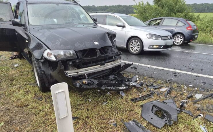 Accident cu trei mașini la Șag 1 Accident cu trei mașini la Șag