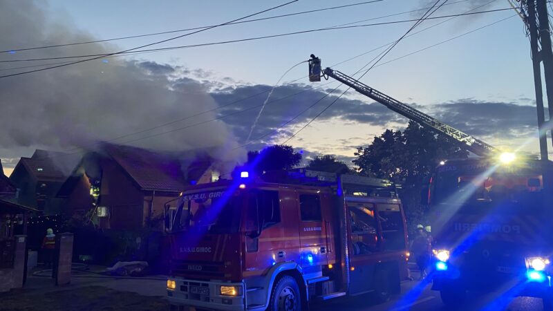 Incendiu puternic la Giroc (video) 1 IMG 2105