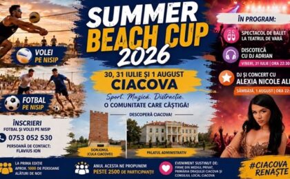 Festival estival într-o localitate timișeană. Competiții sportive, fotbal și volei pe nisip, discotecă