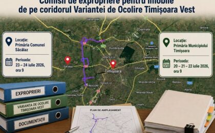 Exproprieri pentru Varianta de Ocolire Timișoara Vest. Se verifică dreptul de proprietate asupra imobilelor vizate
