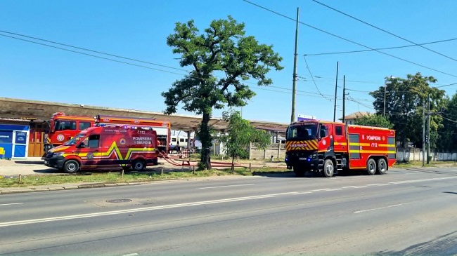 Incendiu la un tren în Gara de Nord din Timișoara