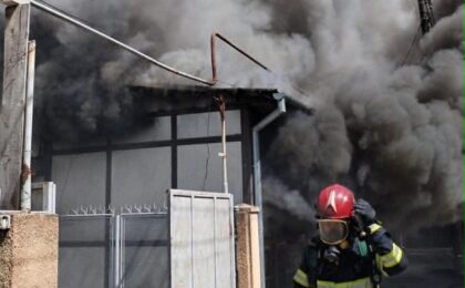 Incendiu puternic în Reșița 20 Incendiu puternic în Reșița