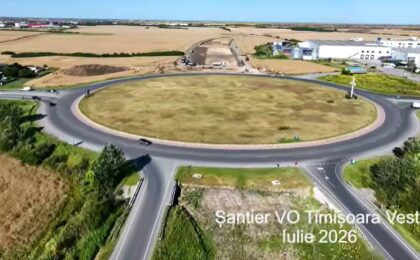 Imagini video de pe șantierul Variantei de Ocolire Timișoara Vest. Trebuie finalizată în prima parte a anului 2028 5 Imagini video de pe șantierul Variantei de Ocolire Timișoara Vest. Trebuie finalizată în prima parte a anului 2028