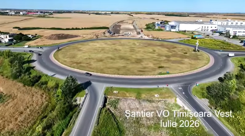 Imagini video de pe șantierul Variantei de Ocolire Timișoara Vest. Trebuie finalizată în prima parte a anului 2028 1 Imagini video de pe șantierul Variantei de Ocolire Timișoara Vest. Trebuie finalizată în prima parte a anului 2028