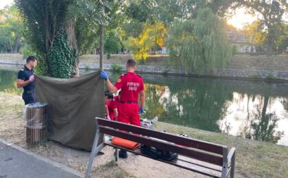 Persoană căzută în râul Bega, salvată și transportată la spital 9 Persoană căzută în râul Bega, salvată și transportată la spital