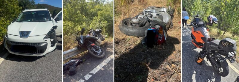 Polițiștii au stabilit cum s-a produs accidentul cu trei motociclete și o mașină, de pe DN 7