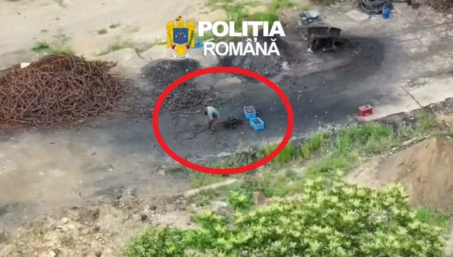 Rețea de hoți, destructurată pe şantierele CFR. Cabluri furate şi arse, deșeuri toxice aruncate în râul Mureș (VIDEO)