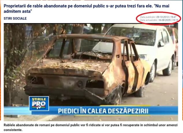 Primăria Timișoara se chinuie să vândă mașini abandonate la prețuri de câteva sute de lei. Pe un traseu neclar, unele revin la valoarea inițială 3 Primăria Timișoara se chinuie să vândă mașini abandonate la prețuri de câteva sute de lei. Pe un traseu neclar, unele revin la valoarea inițială