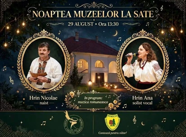 Noaptea Muzeelor la Sate, în Timiș. Ghidaj specializat, fotografiere și filmare, activități interactive. Accesul este gratuit