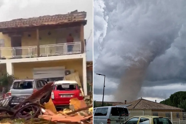 Dezastru în sudul Franței: o tornadă a măturat mai multe localități și a provocat pagube majore 1 Dezastru în sudul Franței: o tornadă a măturat mai multe localități și a provocat pagube majore