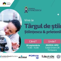 Știința iese din manual și se întâlnește cu publicul la Târgul de științe – Științescu & prietenii 2026, la Muzeul Apei din Timișoara. Foto 6 Template Stiintescu prietenii Targ de stiinta 2026