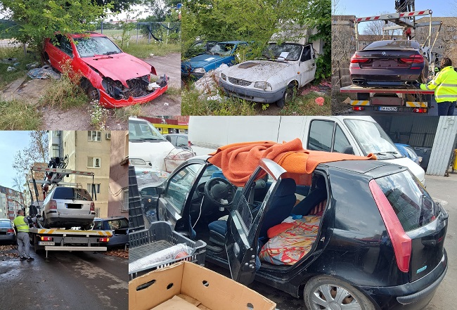 Peste 1800 de maşini abandonate, ridicate de pe domeniul public al Timişoarei