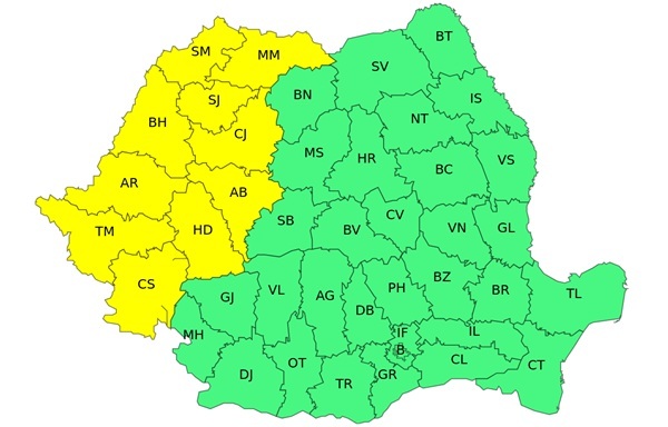 Atenţionare de caniculă în vestul ţării, miercuri, cu temperaturi de până la 35 de grade, cu cele mai mari valori în Câmpia de Vest 1 Atenţionare de caniculă în vestul ţării, miercuri, cu temperaturi de până la 35 de grade, cu cele mai mari valori în Câmpia de Vest