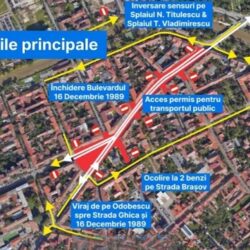 Primăria a anunţat că încep lucrări de regenerare urbană în zona Piaţa Mocioni. Modificări importante în trafic (HĂRŢI)