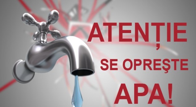 Se opreşte apa, miercuri, în trei localităţi timişene 1 Se opreşte apa, miercuri, în trei localităţi timişene