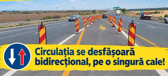Restricții de circulație pe Autostrada Vestului. Atenție, parapetul median a fost demontat!