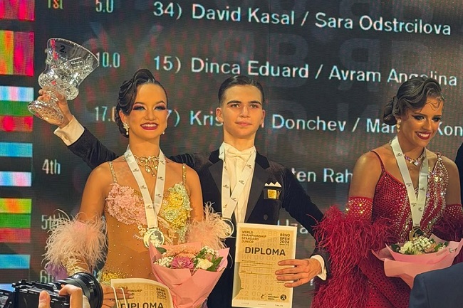 Performanță de excepție pentru Timișoara. Angelina Avram și Eduard Dincă, vicecampioni mondiali la Dans Sportiv Junior II Standard 1 Performanță de excepție pentru Timișoara. Angelina Avram și Eduard Dincă, vicecampioni mondiali la Dans Sportiv Junior II Standard