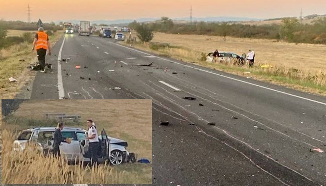Accident mortal pe DN 6. Au fost implicate două tiruri și un autoturism 1 Accident mortal pe DN 6. Au fost implicate două tiruri și un autoturism