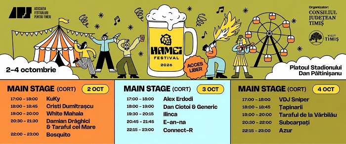 Hamei Festival aduce trei zile de muzică, gastronomie și distracție pe Platoul Stadionului Dan Păltinișanu