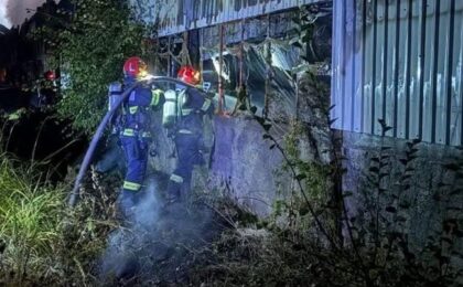Incendiu puternic în județul Timiș
