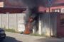 Incendiu violent la un modul de contoare electrice, în Giroc (VIDEO)