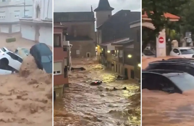 Inundații teribile într-un oraș din Spania 1 Inundații teribile într-un oraș din Spania