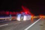 Microbuz răsturnat pe Autostrada Vestului