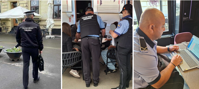 Controale în Timișoara, amenzi pentru terase neautorizate, muzică difuzată fără licență și tranzacții cu criptomonede într-un sediu nedeclarat